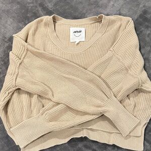 Aerie Women's Beige Crew Neck Sweater